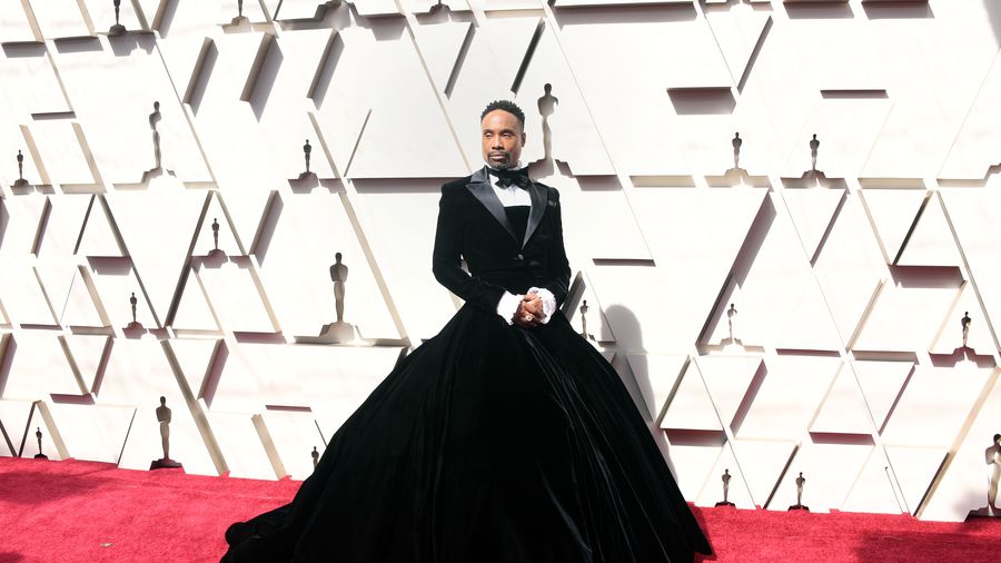 Yes he's gay, but damn! Why such a dress?
