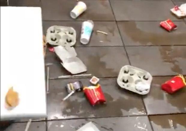 The most messy Mcdonald's restaurant in England