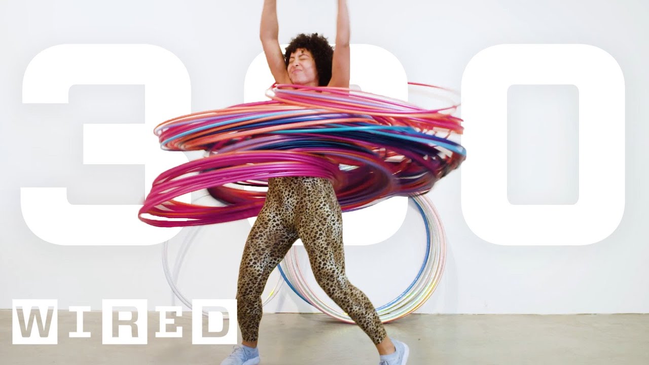 Hoola-Hooping to the max - over 300 hoops
